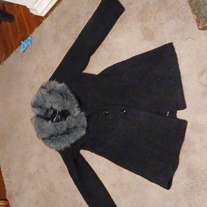 Gallery New York faux fur collar jacket. Med